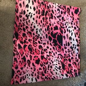 Pink leopard skirt